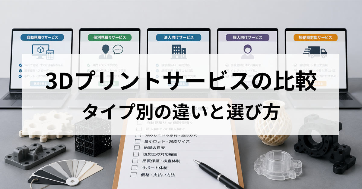 3Dプリントサービスの比較｜主要サービス一覧と選び方チェックリストのサムネイル