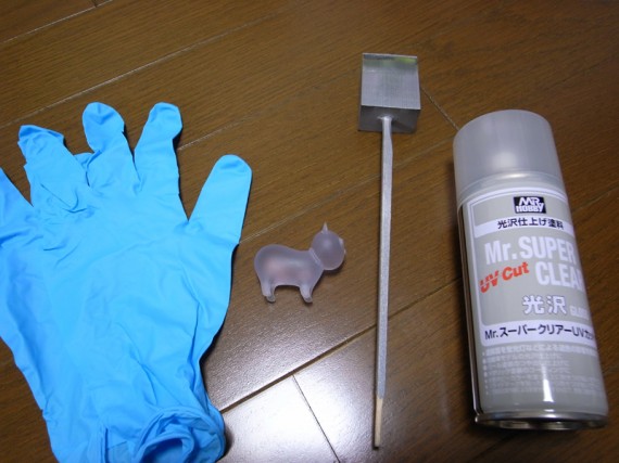 クリア塗装の準備